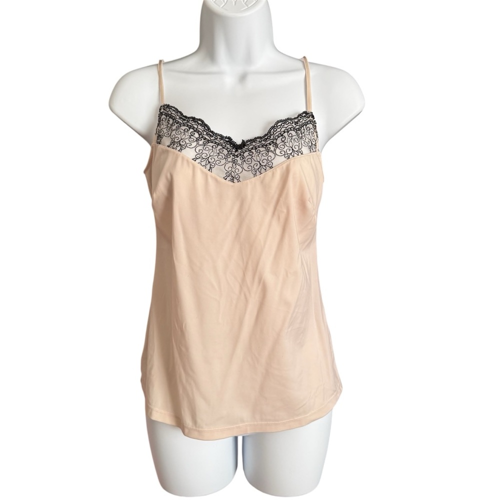 Gilligan & O'Malley Nude Pink Lace-Trim Chemise Cami